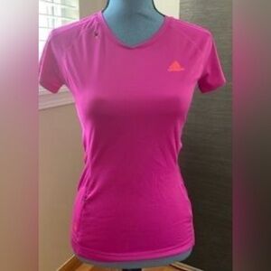 Adidas pink supernova, quick dry, running Athletic Short sleeve shirt size small